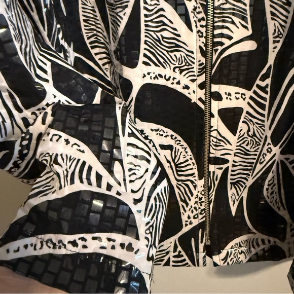 Exclusively Misook Petite Animal Print Shimmer Sheer Sequin Zip Jacket 3XL PLUS - Picture 4 of 8